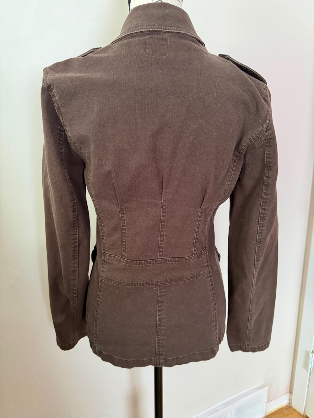 Jockey 98% cotton, 2% spandex Women's Brown Military-Style Jacket - Picture 2 of 3
